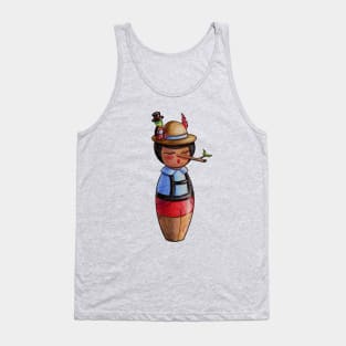 Kokeshi Pinocchio and the Cricket Tank Top